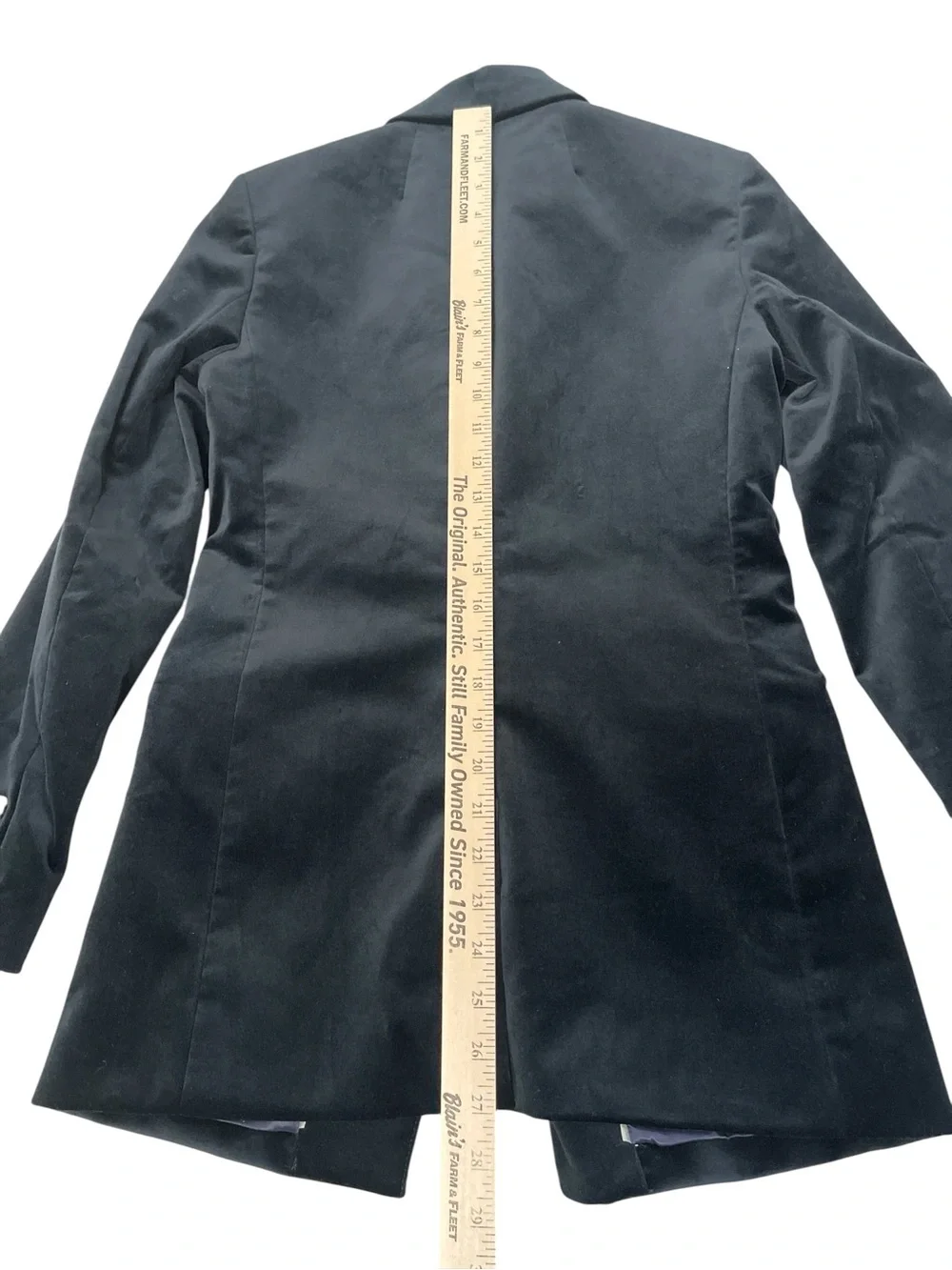 Classic Preppy J.Crew Willa Women's Black Stretch Velvet Tailored Blazer Jacket